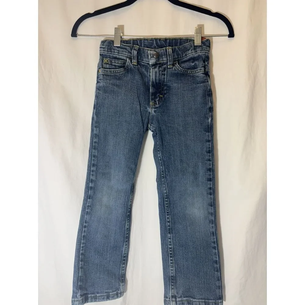 Carters Carpenter Fit Blue Jeans Boys 4T Adjustable Waist 100% Cotton Denim G9
